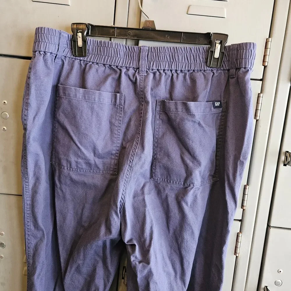 GAP ladies blue twill jogger pants - size large NWOT